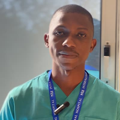 Mr. Mathius Kassagga, Physiotherapist at Nile International Hospital, Jinja